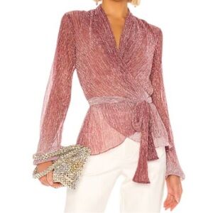 PatBO Ombré Lurex Light Orchard Shimmer Tie Top SIZE SMALL